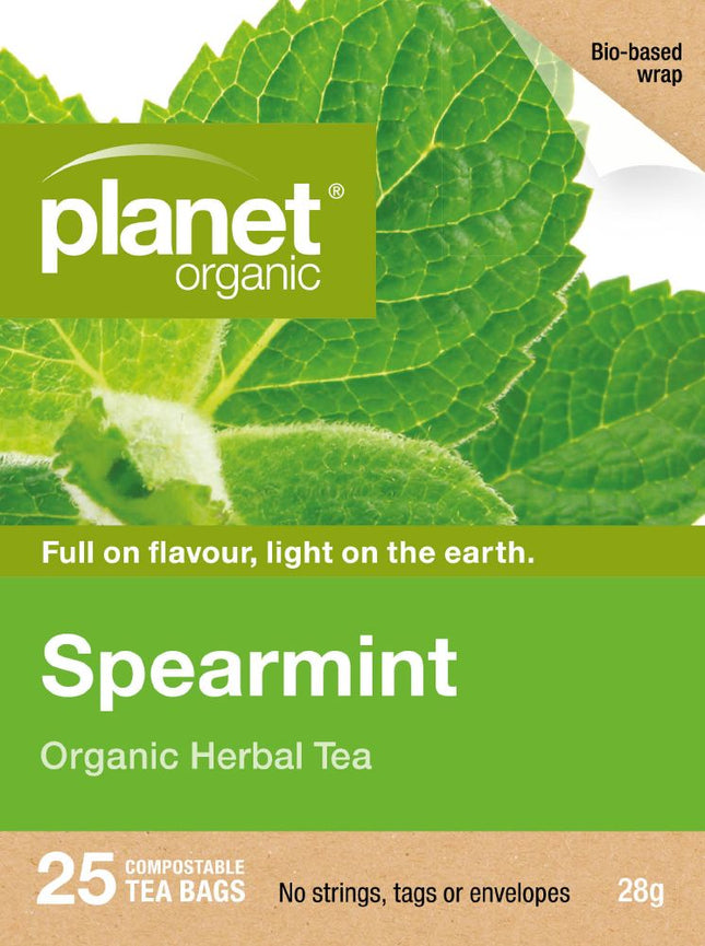 PLANET ORGANIC TEA SPEARMINT X 25 TEA BAGS