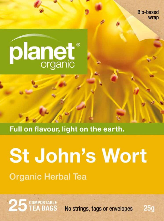 PLANET ORGANIC TEA ST JOHNS WORT X 25 TEA BAGS