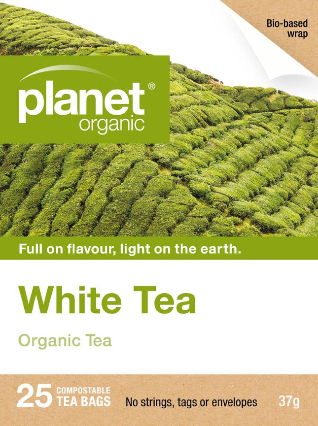 PLANET ORGANIC TEA WHITE TEA X 25 TEA BAGS