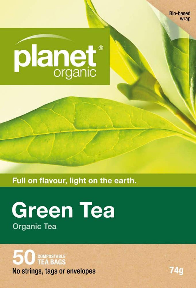 PLANET ORGANIC TEA GREEN TEA X 50 TEA BAGS