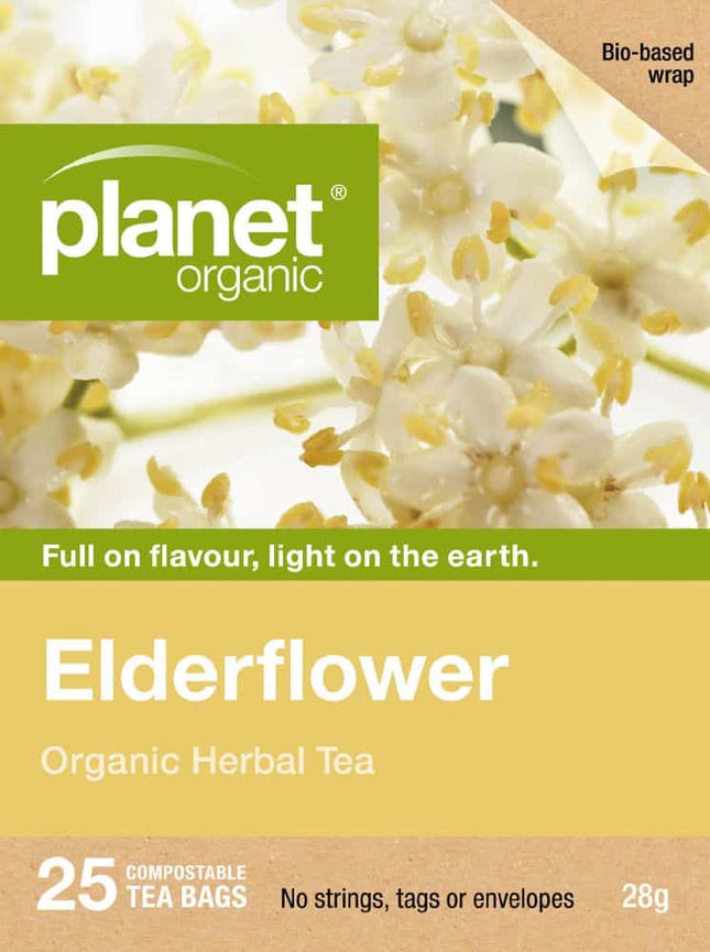 PLANET ORGANIC TEA ELDERFLOWER X 25 TEA BAGS