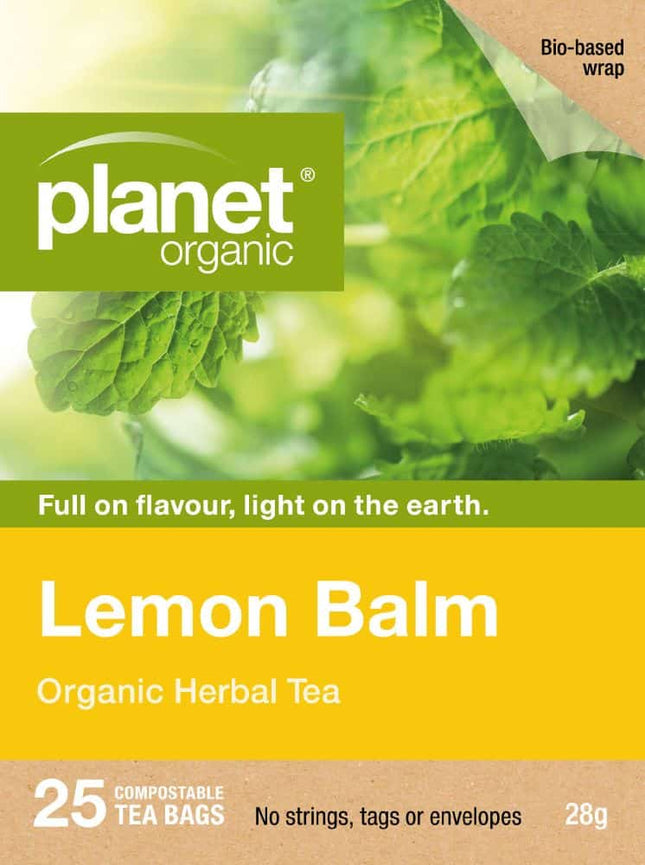 PLANET ORGANIC TEA LEMON BALM X 25 TEA BAGS