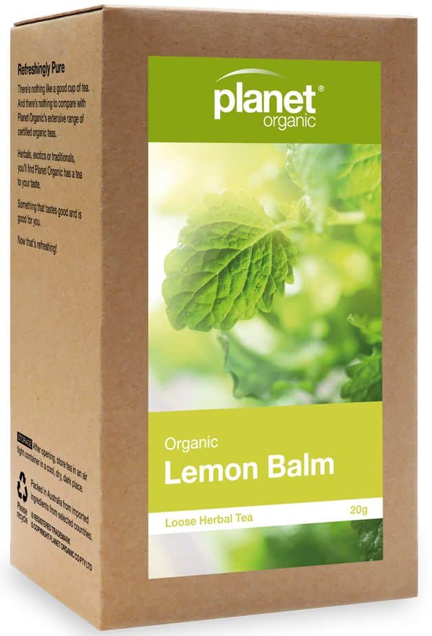 PLANET ORGANIC TEA LEMON BALM LOOSE LEAF 20G