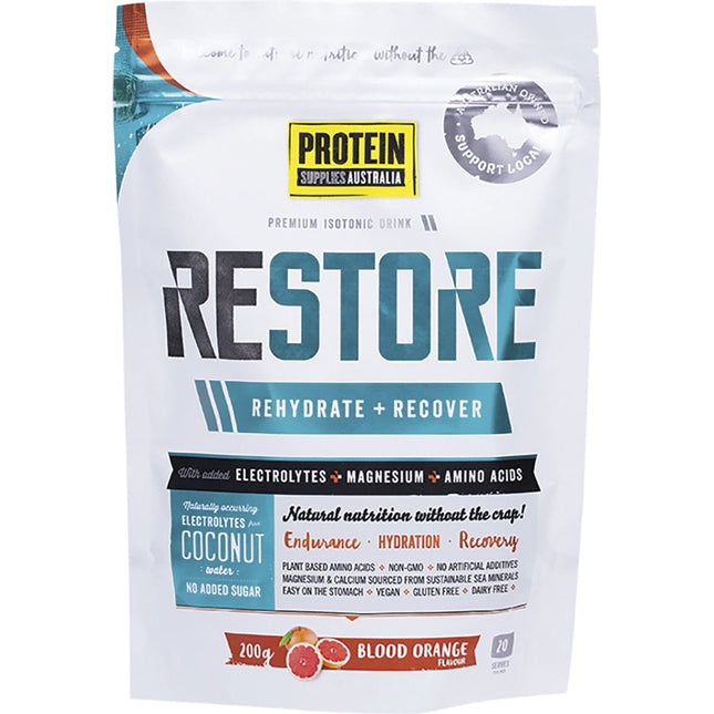 PROTEIN SUPPLIES AUSTRALIA - RESTORE HYDRATION RECOVERY DRINK 200G