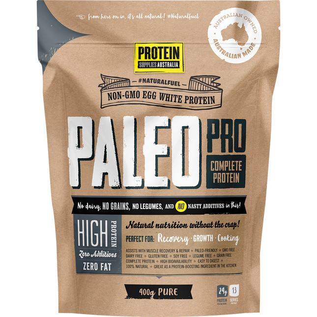 Protein Supplies Australia PaleoPro Egg White Protein Pure 400g