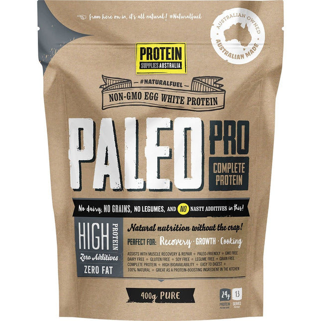 PROTEIN SUPPLIES AUSTRALIA - PALEOPRO EGG WHITE PROTEIN PURE 400G