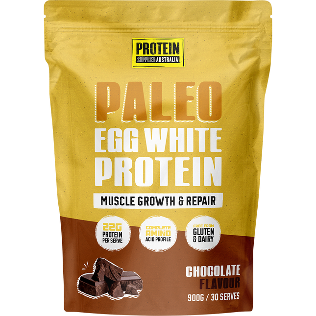 Protein Supplies Australia Paleo Egg White Protein Chocolate 900g