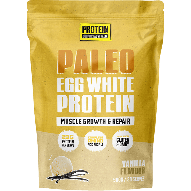 Protein Supplies Australia Paleo Egg White Protein Vanilla 900g