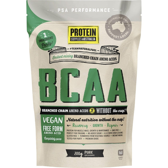 PROTEIN SUPPLIES AUSTRALIA - BRANCHED CHAIN AMINO ACIDS PURE 200G