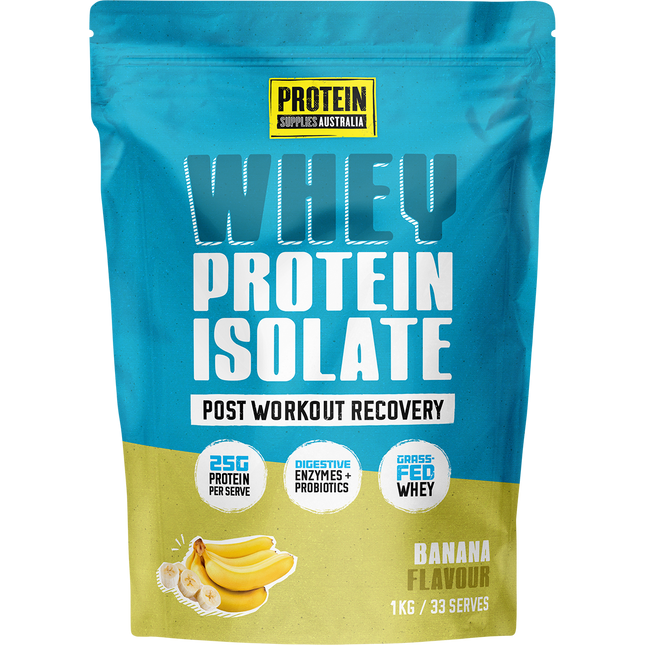 Protein Supplies Australia WPI Whey Protein Isolate Banana 1kg