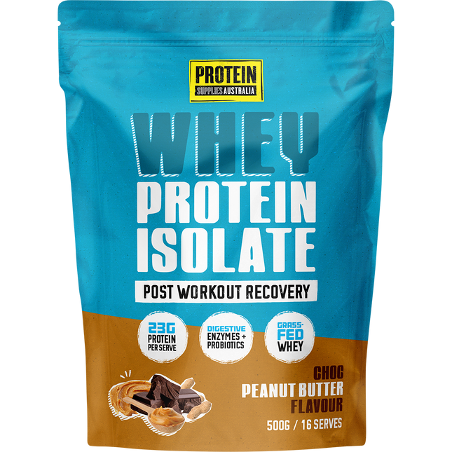 Protein Supplies Australia WPI Whey Protein Isolate Choc Peanut Butter 500g