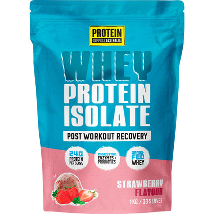 Protein Supplies Australia - WPI Whey Protein Isolate Strawberry - 1kg
