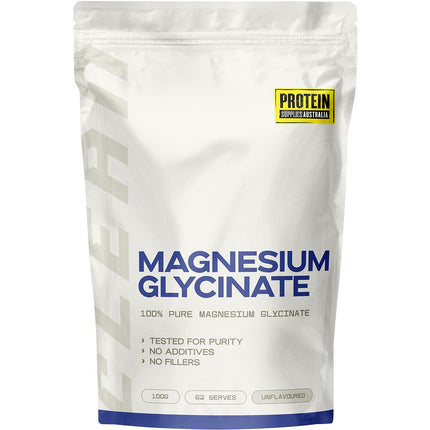PROTEIN SUPPLIES AUSTRALIA Magnesium Glycinate 100g | Magnesium Supplement