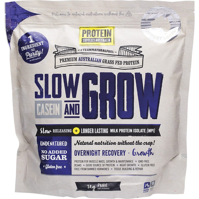 PROTEIN SUPPLIES AUSTRALIA - SLOW & GROW SLOW RELEASE PURE 1KG