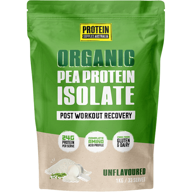 Protein Supplies Australia Organic Pea Protein Isolate Unflavoured 1kg