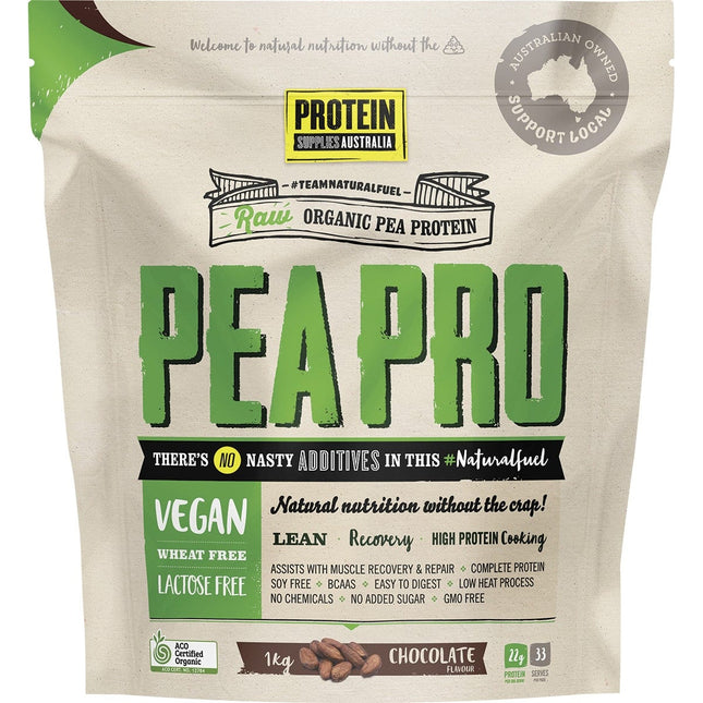 Protein Supplies Australia - PeaPro Raw Pea Protein Chocolate