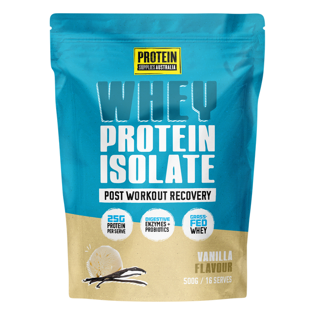 Protein Supplies Australia WPI Whey Protein Isolate Vanilla 500g