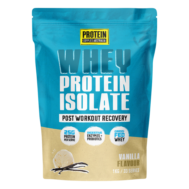 Protein Supplies Australia WPI Whey Protein Isolate Vanilla 1kg