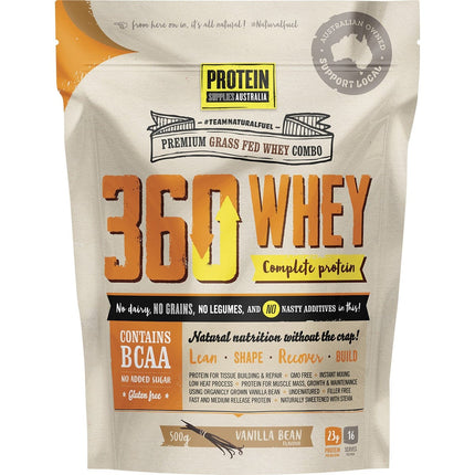 PROTEIN SUPPLIES AUSTRALIA - 360WHEY VANILLA BEAN WPI+WPC COMBO