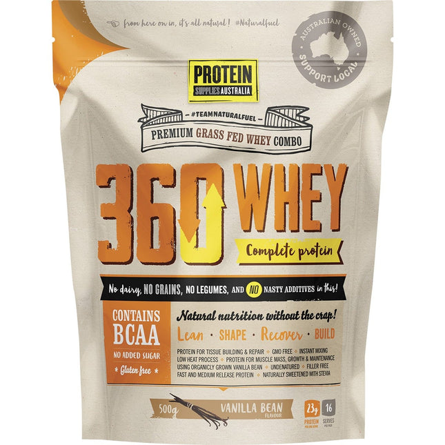 PROTEIN SUPPLIES AUSTRALIA - 360WHEY VANILLA BEAN WPI+WPC COMBO