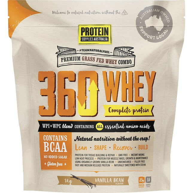 PROTEIN SUPPLIES AUSTRALIA - 360WHEY VANILLA BEAN WPI+WPC COMBO