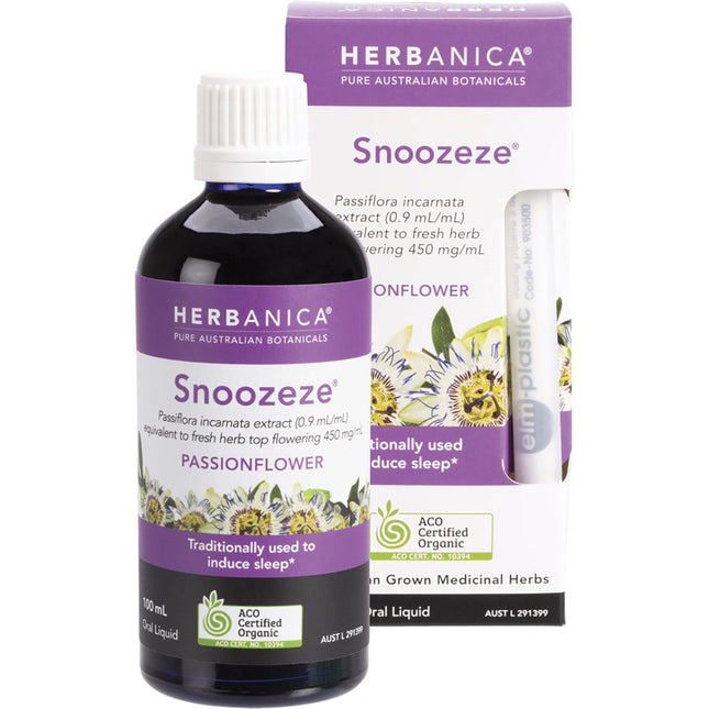 PPC HERBS Herbanica Herbal Tincture Snoozeze Passionflower 100ml | Herbal Supplement