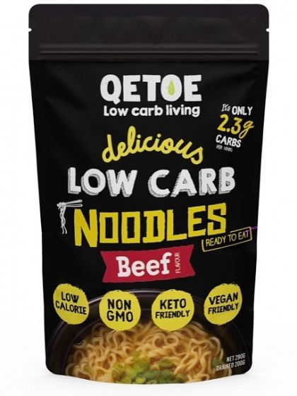 QETOE LOW CARB NOODLES BEEF 290G