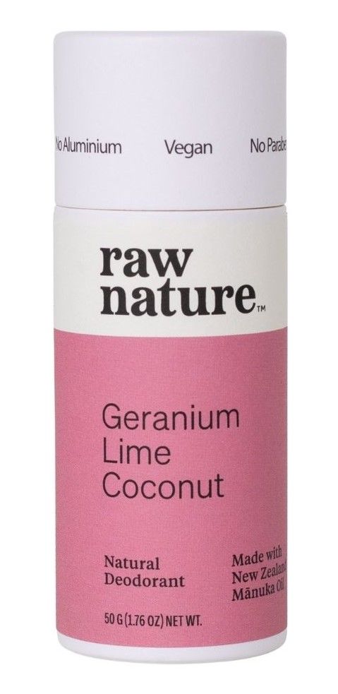 RAW NATURE DEODORANT GERANIUM + LIME 50G