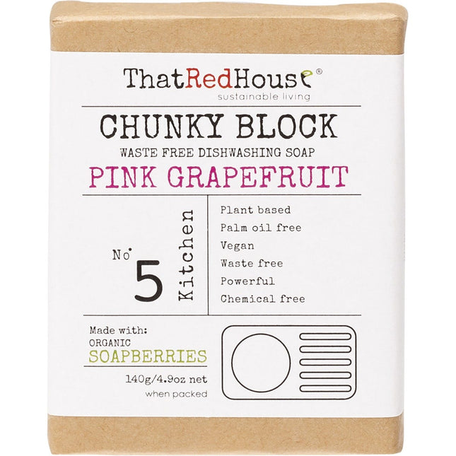 That Red House - Chunky Block Dishwashing Soap Pink Grapefruit - 140g
