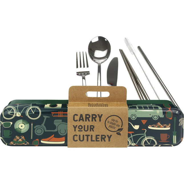 Retrokitchen - Retro Man Stainless Steel Cutlery Set -