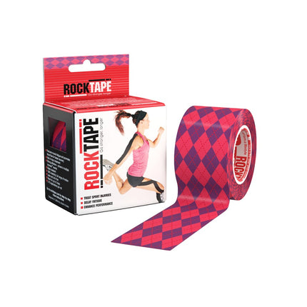 ROCKTAPE 5CM X 5M ARGYLE PINK