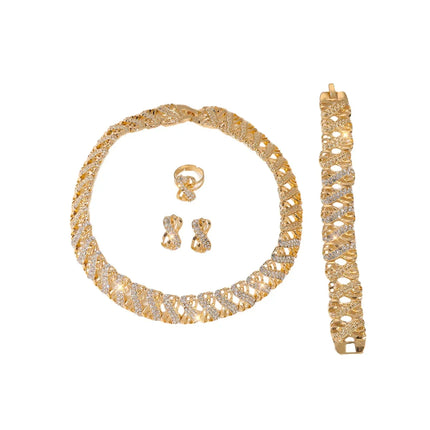 Gold Plated Jewelry Set - Dubai African Choker Necklace
