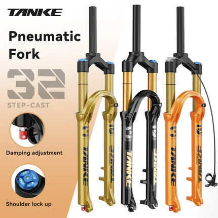 TANKE MTB Bike Fork  120mm Travel, Rebound Adjustable, Quick Release