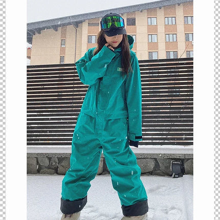 Ski Overalls Women 2024 Stylish Sports Outdoor Snowboarding Jumpsuits One Piece Overalls Waterproof Windproof Ski Suit Women