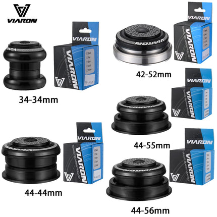 MTB Road Bike Internal Thread-less Headset SEMI-INTEGRATED CNC Headset 1 1/8"-1 1/2" Sealed Bearing Straight Tapered Fork Headset