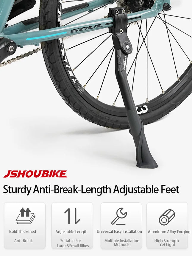 JSHOUBIKE Adjustable Aluminum Alloy Kickstand for 24-29 Inch Bikes