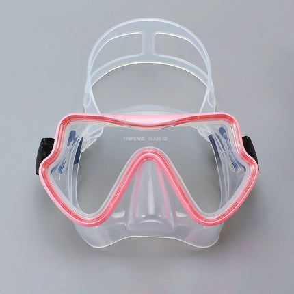 Diving Mask  Anti-Fog, HD, Tempered Glass, Silicone Skirt, with Nose Cover.