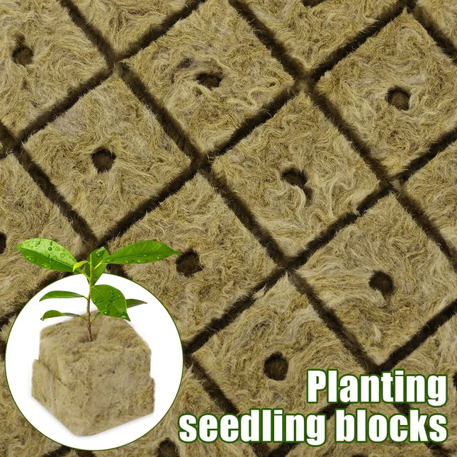 Hydroponic Seedling Grow Cubes  Soilless Stonewool Planting Plugs.