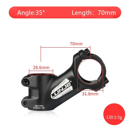 Ultralight 17° Aluminum Bike Stem  MTB & Road Bicycle 31.8mm