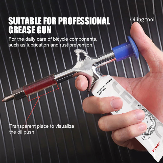 Aluminum Grease Gun  MTB Bike Bearing & Hub Lubricant Syringe