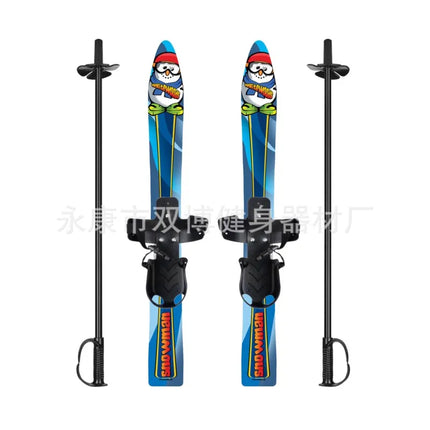 Лыжи Primary Ski Double Board Children's Plastic Snowboard Outdoor Snow Leisure Sports Supplies Sled горные лыжи