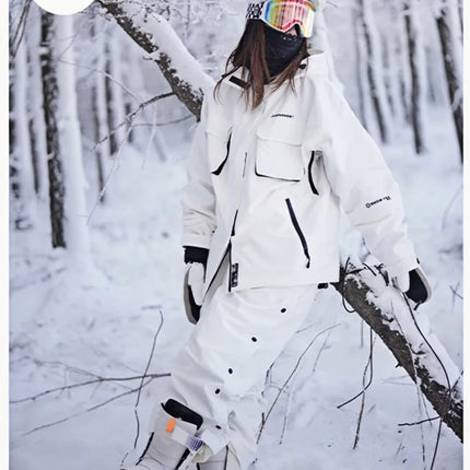 John Snow Ski Suit Women Men Professional Waterproof Windproof Snow Jacket And Pants Outdoor Winter Fashion Snowboarding Wear