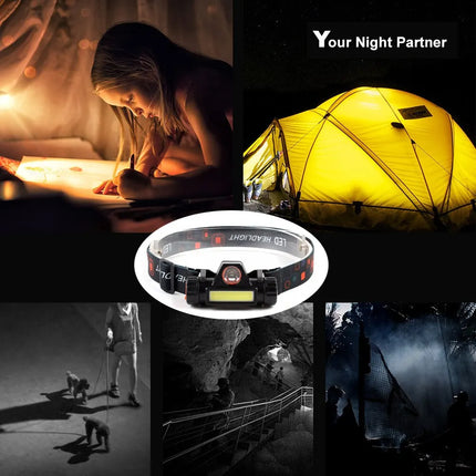 Rechargeable Fishing LED Headlamp - XPE & COB