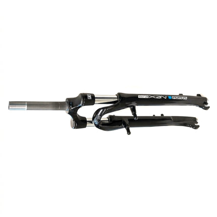 SR Suntour SUSPENSION FORK 700C travel 75mm, O.L.D.9-100mm, for Disc & V Brake, stem 1-1/8", coil spring w/preload adjuster, BLACK. threaded:...