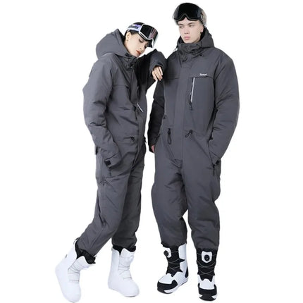 Ski Suit Cold-Proof Men's and Women's One-Piece Outdoor Waterproof Windproof Snowboarding Suit горнолыжный костюм мужской