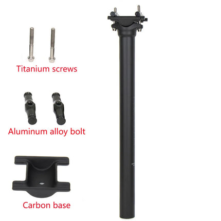 T800 Carbon Fiber Bicycle Seat Post - 27.2/31.6mm, 300/350/400mm, 125g with Titanium Screws
