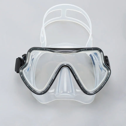 Diving Mask  Anti-Fog, HD, Tempered Glass, Silicone Skirt, with Nose Cover.