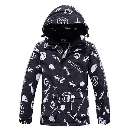 Fashion, Children's Snow Suit, Snowboard Clothing Sets, Outdoor Wear, Ski Coat and Strap Pant, Kids Costumes, Boy‘s and Girl's