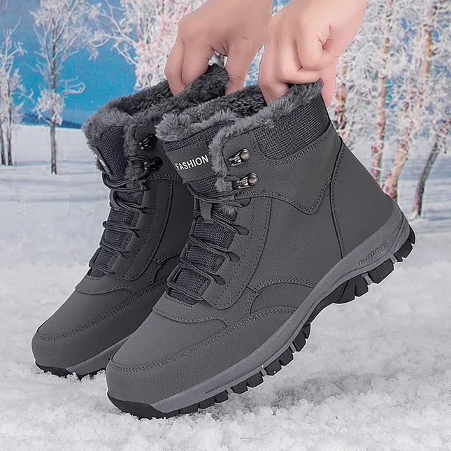 Men's Winter Snow Boots woman's Waterproof sneakers Super Warm Men's Boots Outdoor Men Hiking Boots Work Travel Shoes Size 37-47