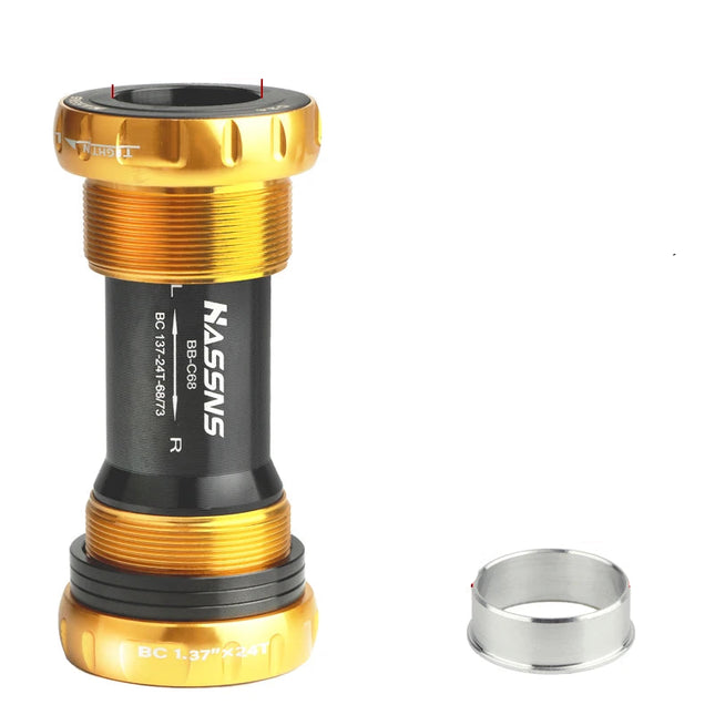HASSNS Central Movement Bicycle Bottom Bracket Mtb Hollowtech Central Movement Mountain Bike Ceramics BB For Integrated Crankset